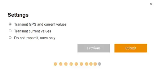 figure 4-13 solsat 5 data transmission settings