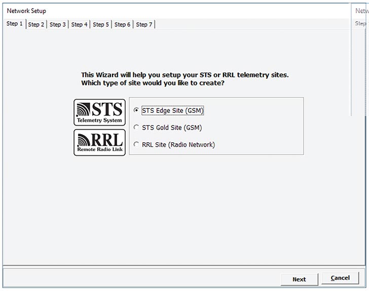 solinst sts network setup window