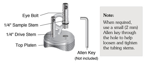 solinst bladder pump top platen tubing connections