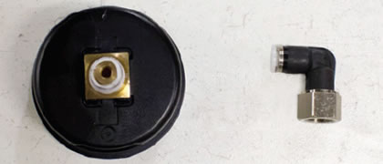 wrap teflon tape around the threads of the new pressure gauge of electronic pump control unit