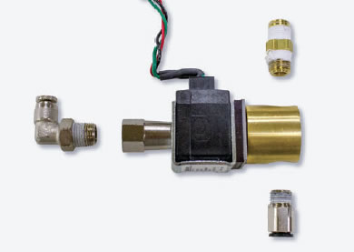 remove screws from the solenoid valve