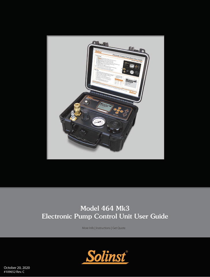 solinst 464 electronic pump control unit 464 electronic pump control unit user guide pneumatic pump control unit 464 user guide image