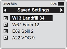 user defined saved settings
on solinst electronic pump control unit 