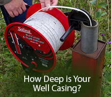 how deep is your well casing?