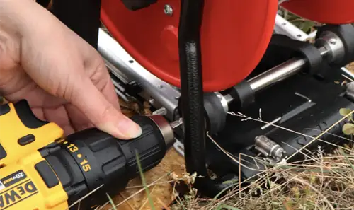 Solinst Power Winder Being Used With Standard Drill To Wind Water Level Meter In The Field solinst power winder being used with standard drill to wind water level meter in the field