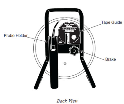 solinst model 101 p2 water level meter back view