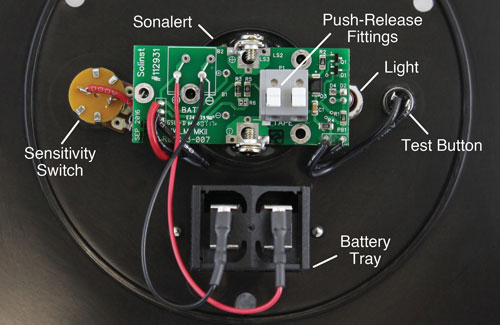 back of solinst water level meter mk2 102 faceplate with new style light