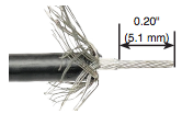 solinst 102 coaxial cable with inner insulation removed
