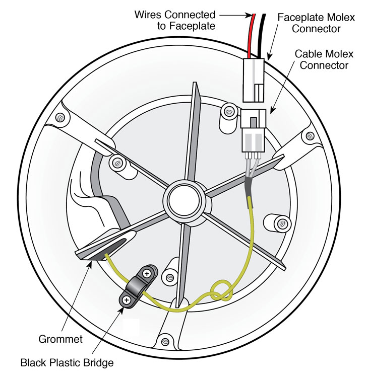 inside solinst 102 water level indicator reel hub view