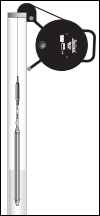 solinst tag line diagram showing how to measure well depths during monitoring well constructions