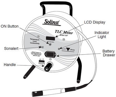 solinst 107 tlc meter front view