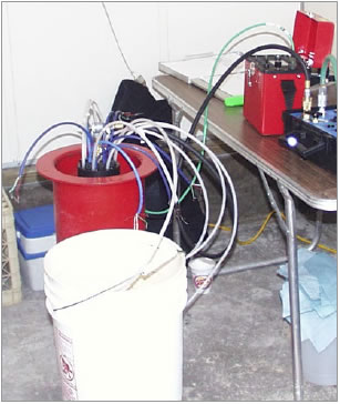 se instalaron cuatro sistemas waterloo para monitorizar una liberación de compuesto clorado