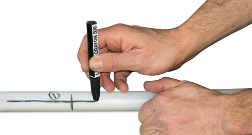 marking cmt 3 channel multichannel tubing to cut out sampling ports