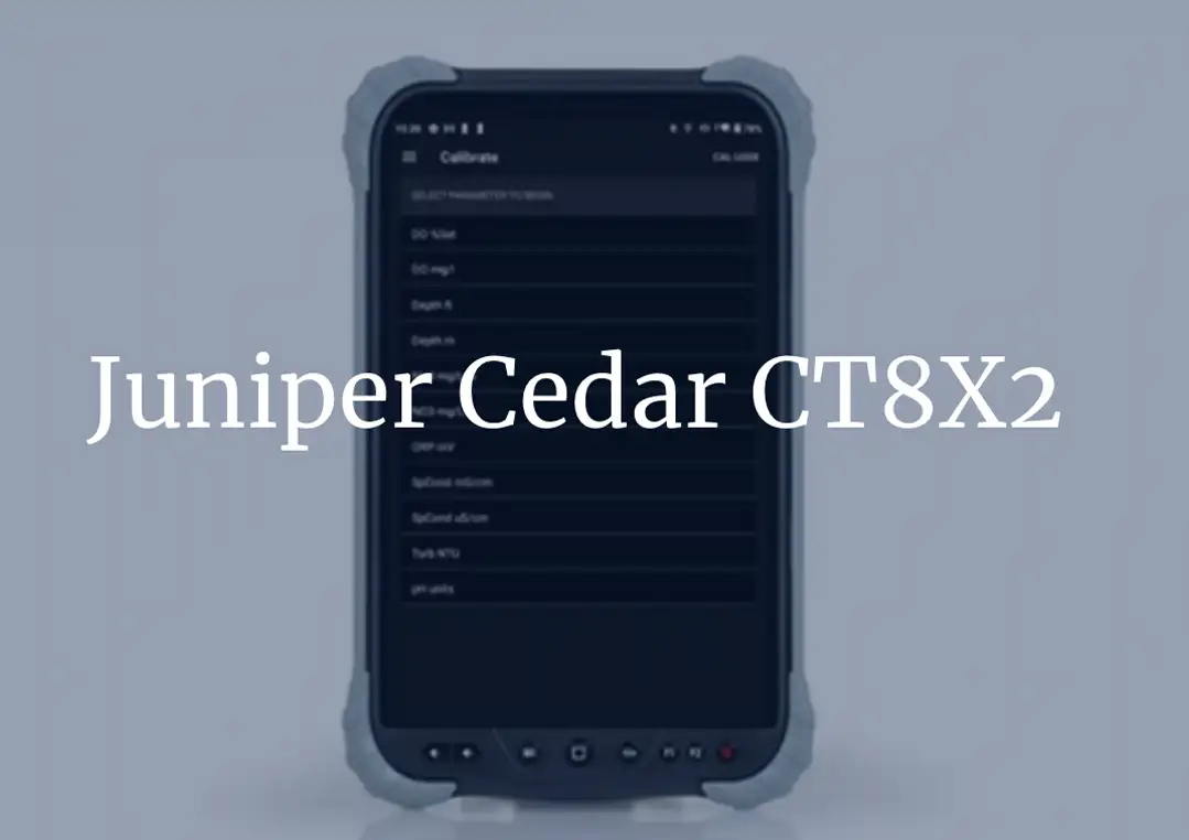 juniper cedar ct8x2 ruggedized tablet for water quality monitoring