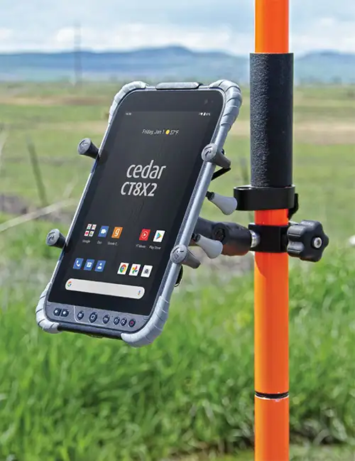juniper cedar ct8x2 ruggedized tablet für die Überwachung der Wasserqualität im Feld