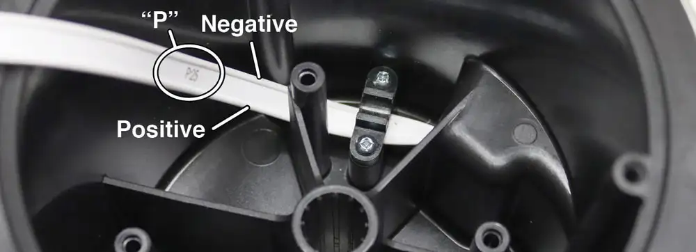 p etched on the tape to help denote the proper orientation of the tape