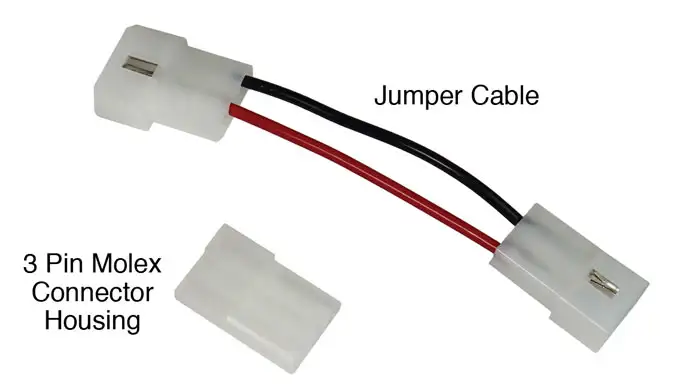 jumper cable laser marked tape 3 pin to 2 pin110508