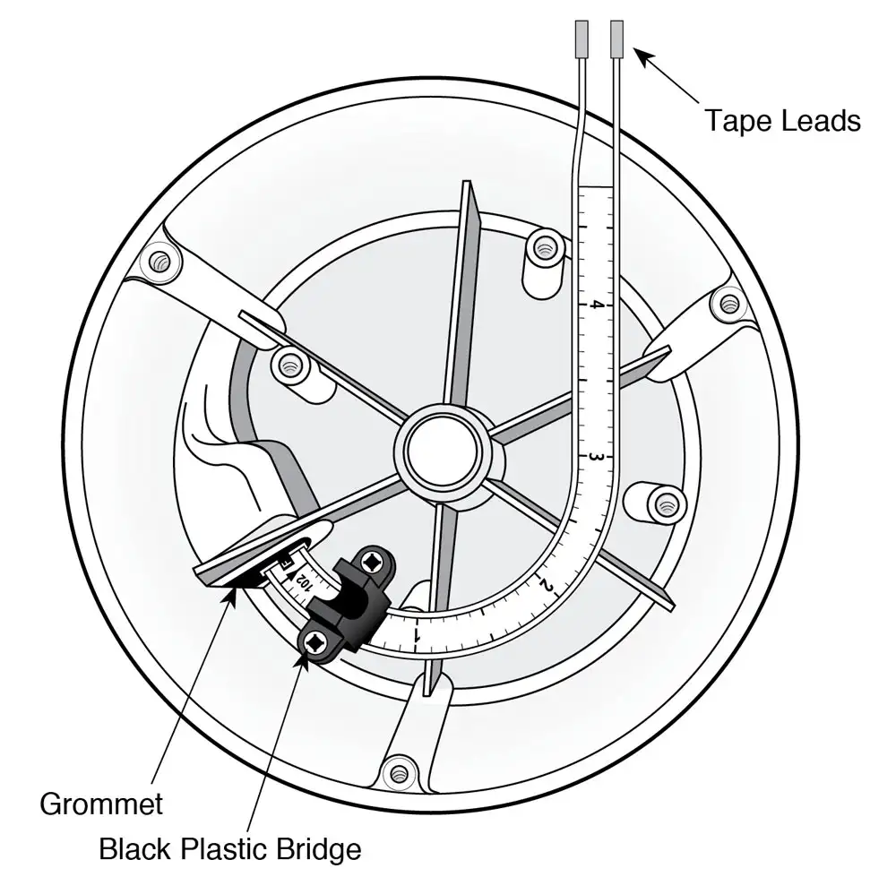 solinst water level drawdown meter inside view of reel hub