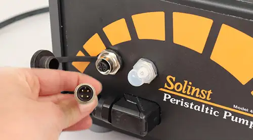 solinst peristaltic pump drawdown cable connection