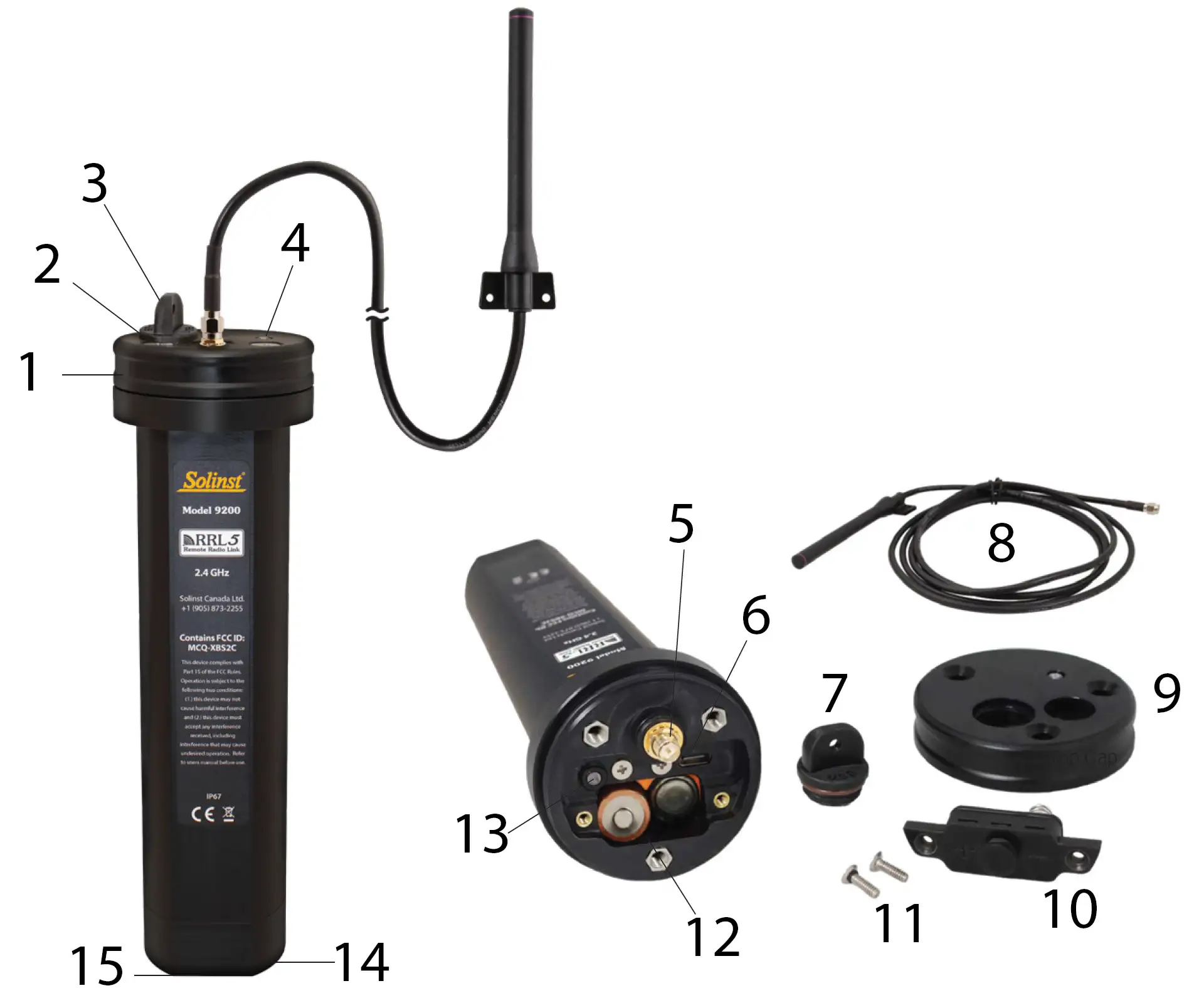 solinst 9200 rrl station de liaison radio à distance