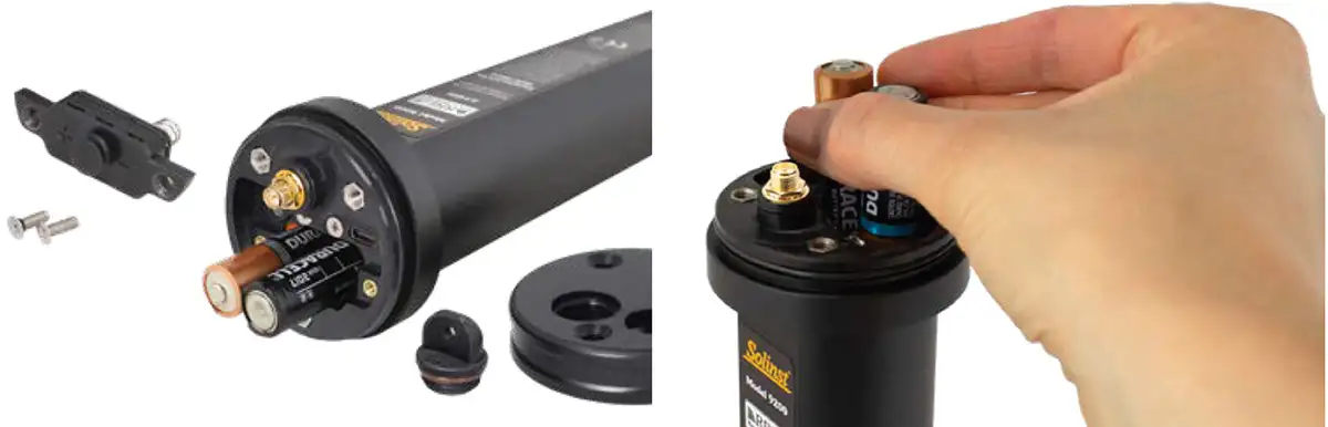 installation des piles de la liaison radio à distance solinst 9200 rrl