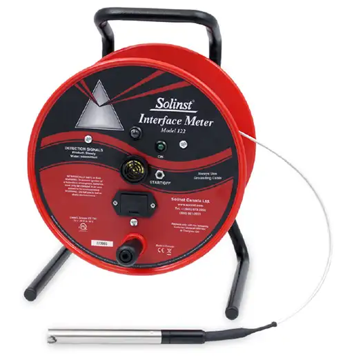 medidor de interface óleo/água solinst modelo 122 para detecção de lnapl e dnapl