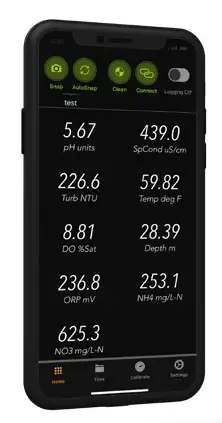 ekran aplikacji solinst eureka mantalink