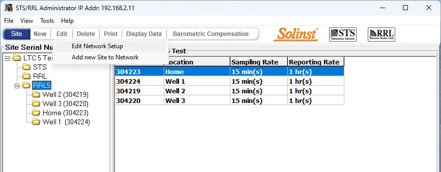 figura 4 16 edição de uma rede de link de rádio remoto rrl